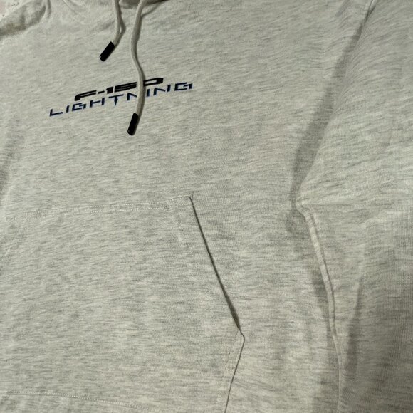 Ford F-150 Lightning Light Heather Gray Hooded Sweatshirt - EUC - Picture 3 of 7